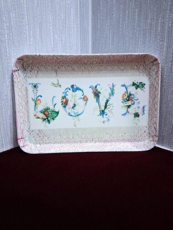 Other - Vintage Style Victorian / Edwardian LOVE Trinket Dish Jewelry Tray